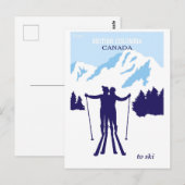  Ski Canada British Columbia Travel Briefkaart (Voorkant / Achterkant)