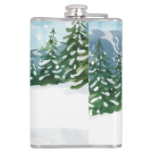 Ski Cat skiet in Roze Bachelorette-feestje  Heupfles (Achterkant)