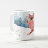 Ski Cat skiet in Roze Bachelorette-feestje  Koffiemok (Voorkant links)