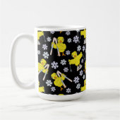 Ski Chick Pattern Coffee Mok (Links)