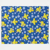 Ski Chick Pattern Fleece Deken (Voorkant (Horizontaal))