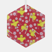 Ski Chick Pattern Glas Ornament (Voorkant)