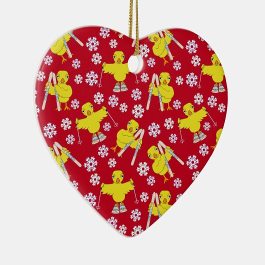 Ski Chick Pattern Keramisch Ornament (Rechts)