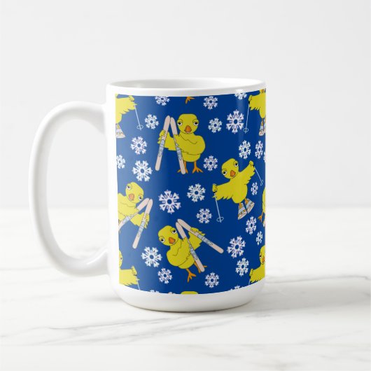 Ski Chick Pattern Koffiemok (Links)