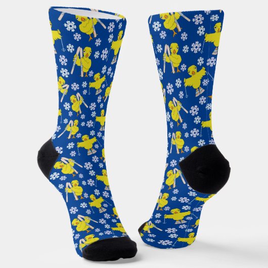 Ski Chick Pattern Sokken (Gebogen)