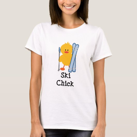 Ski Chick T shirt (Voorkant)