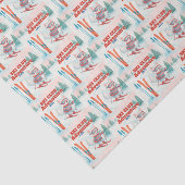 Ski Club Après Bébé  Arctic Fox Tissuepapier (Detail)