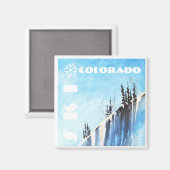 Ski Colorado Art Magnet (Recto/Verso)