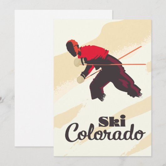 Ski Colorado-reisposter Save The Date (Voorkant / Achterkant)