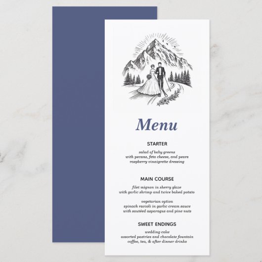Ski Couple Menu (Voorkant / Achterkant)
