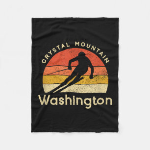 Ski Crystal Mountain in Washington Fleece Deken