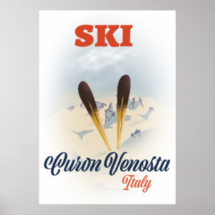 Ski Curon Venosta Italië ski poster