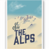 Ski De Alpen Sticker (Voorkant)