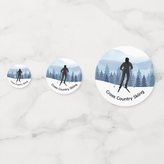 Ski de fond Confetti Table Confetti (Derrière)