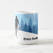 Ski de fond Design Café Mug (Centre)