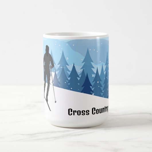Ski de fond Design Café Mug (Centre)