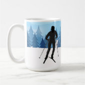 Ski de fond Design Café Mug (Gauche)