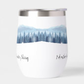 Ski de fond Design Vin Thermal Tumbler (Gauche)