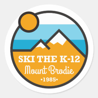 Ski de K-12 Patch Style Ronde Sticker