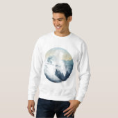 Ski de montagne d'hiver, Sweatshirt masculin (Devant entier)