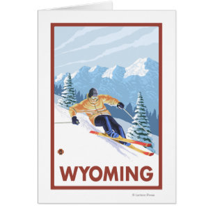 Ski de neige en descente Wyoming