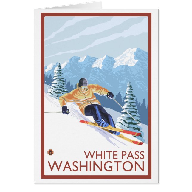Ski de neige - White Pass, Washington (Devant)