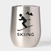 Ski Design Thermische Wijnbeker (Achterkant)