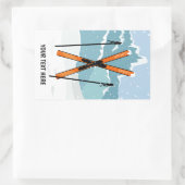 Ski d'hiver autocollants de texte personnalisés (Sac)