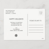 Ski d'hiver Joyeuses vacances Carte postale de Noë (Dos)