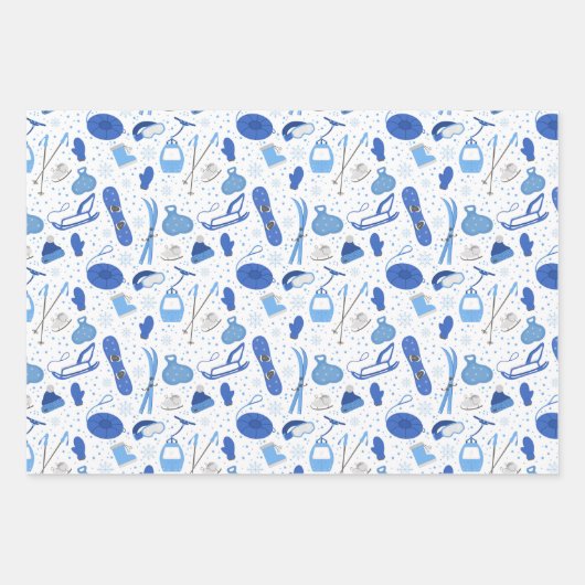 Ski d'hiver Sled Snowboard Enveloppement papier en (Devant)