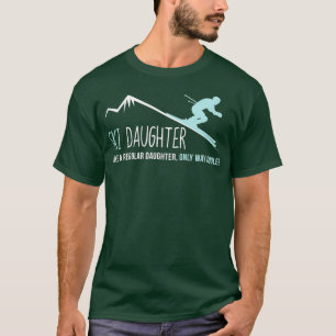 Ski Dochter Grappig Schattige Winterskigeschenk T-shirt