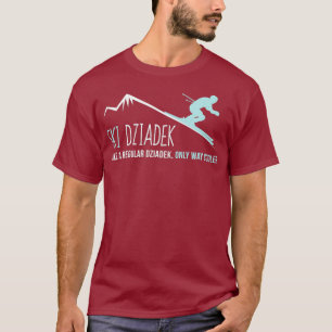 Ski Dziadek Grappig Schattige winterskigeschenk T-shirt