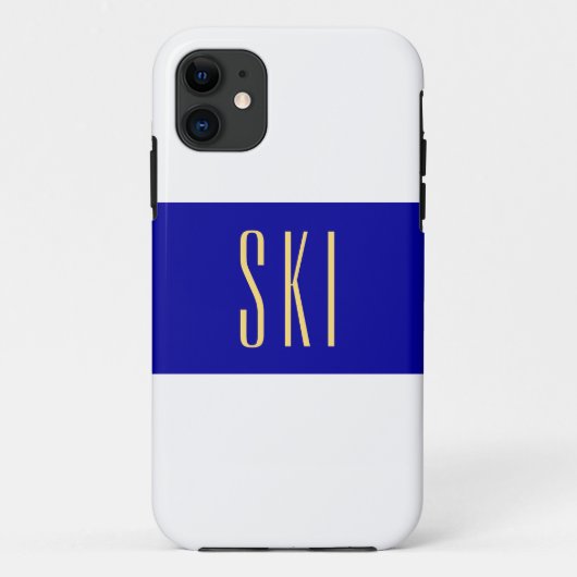 SKI Elegante Sportieve Koninklijke Marine Blauw Wi Case-Mate iPhone Case (Achterkant)