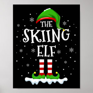 Ski Elf Squad Kerst Familie Matching Groep Kerstma Poster