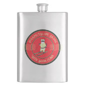 Ski en pente avec fiole Père Noël (devant)