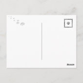 Ski en pente avec Père Noël Claws Carte postale (Dos)