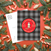 Ski en pente avec Père Noël Claws Carte postale