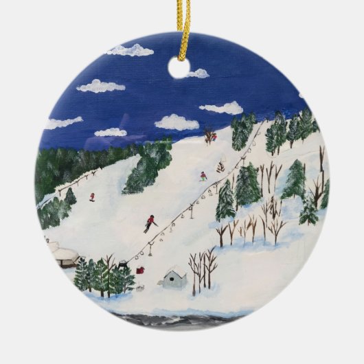 Ski en Snowboard Ornament (Voorkant)