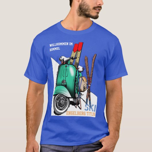 Ski Engelberg Titlis Mannen Basic Dark T-shirt (Voorkant)
