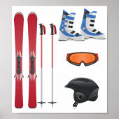 Ski Equipment Poster (Voorkant)