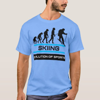 Ski evolutie van de sport t-shirt