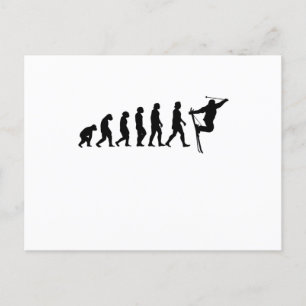 Ski Evolution Skiing Winter Slopes Gift Briefkaart