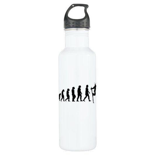 Ski Evolution Skiing Winter Slopes Gift Waterfles (Voorkant)