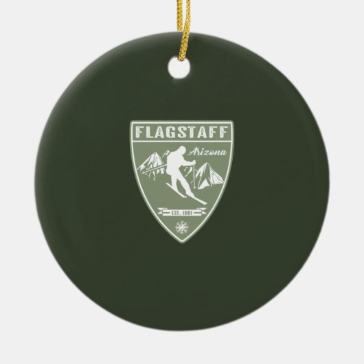 Ski Flagstaff Arizona Keramisch Ornament (Voorkant)