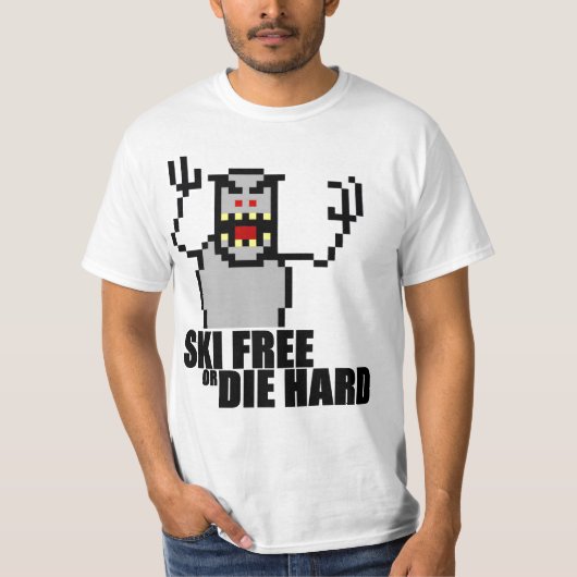 Ski Free of Die Hard T-shirt (Voorkant)