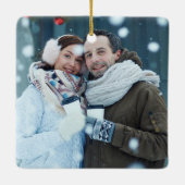 Ski Ghandschoenen Hands Heart Shape - Aangepast Keramisch Ornament (Achterkant)