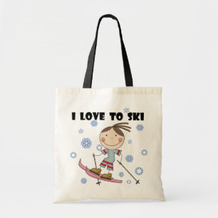 Ski - Girl Tshirts en Gifts Tote Bag