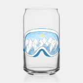 Ski Goggets Mountain Reflection Sky Pale Blue (Verso)