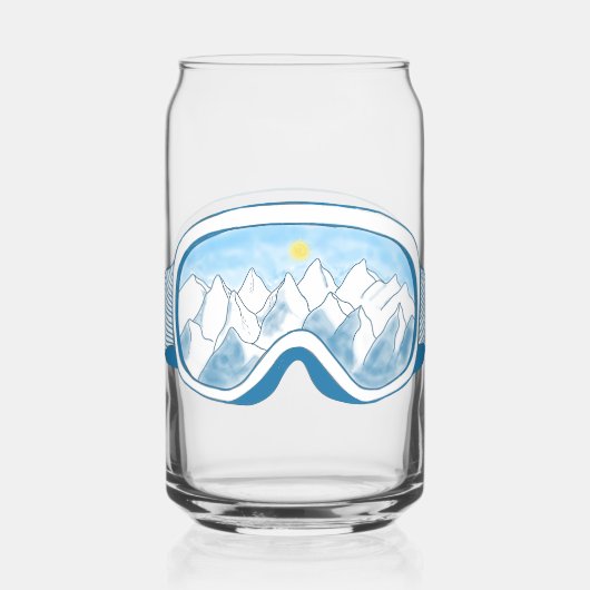Ski Goggets Mountain Reflection Sky Pale Blue (Verso)