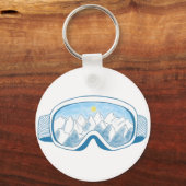 Ski Goggles Illustratie Sleutelhanger (Voorkant)